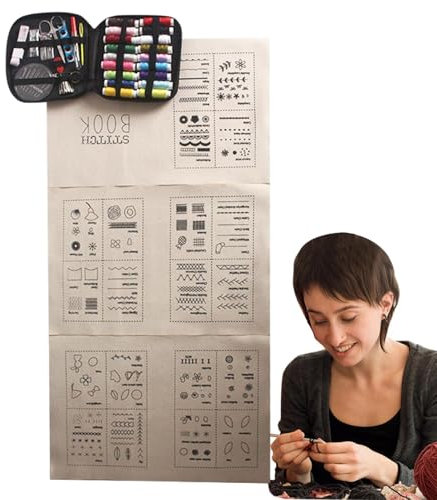 Generisch Stickbuch Für Sticken,Nähwerk Anleitung - Schritt Für Schritt Handgenähte Illustrationen Für Klassenprojekte Kostümherstellung Handwerk