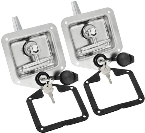 Serratura Per Porta Camper, Serratura Cassetto Camion, Serratura A Camma Con Maniglia A T, In Acciaio Inox, Con 2 Chiavi Per Camper, Camion, Rimorchi, Cassetta Degli Attrezzi