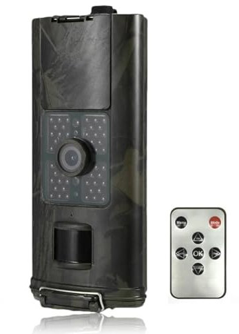 Vocdikficy Wildkamera für Den Außenbereich, HD, 2,7 K, 24 MP, Low Glow, 940 NM, Nachtsicht, Bewegungsaktivierte Wildkamera, IP66, Wasserdicht