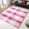 Generisch Teppich Wohnzimmer Plaid Rosa 80x150cm Schlafzimmer rutschfest Kurzflor Teppich, Modernes Waschbar Design, Weich langlebig und Pflegeleicht