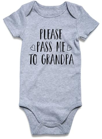 Loveternal Funny Baby Outfits 3-6 months Please Pass Me To Grandpa Toddler Clothes Grandpa One-Piece Bodysuits Soft Babies For Newborn Toddler