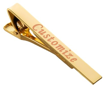 UNICGIFT Pinces à cravate personnalisées, fermoir à cravate gravé, cadeau pour homme garçon pour mariage, fête, fête des pères, style professionnel professionnel
