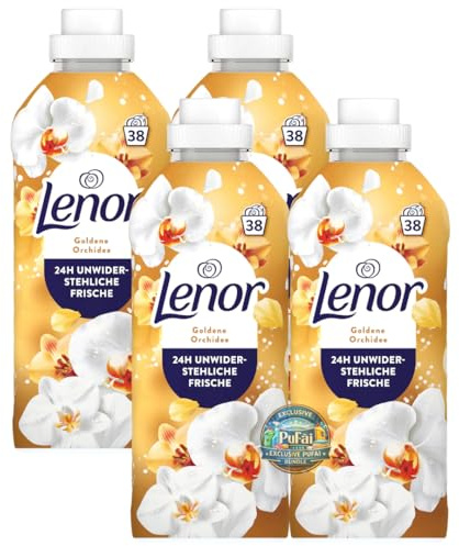 Weichspüler – Goldene Orchidee Duft – 38 WL – 798 ml – 4er Pack – Für weiche Wäsche & Frische