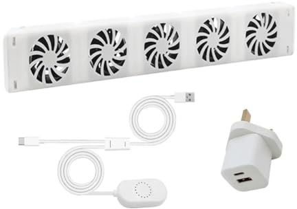 Smart Radiator Fan, 5 Heat Boosting, Household Smart Ventilator Fan, Improve Heat Distribution and Save Energy, Magnetic Fit, Heater Booster For Underheaters (Mono-set)
