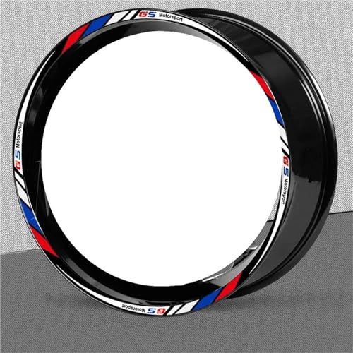 Kit Adesivi Cerchi Adesivi Per Cerchi Moto Per BMW R1250GS R1200GS R 1250 1200 R1250 R1200 GS, Strisce Riflettenti Impermeabili Set di Strisce cerchione Moto(Colore 1)