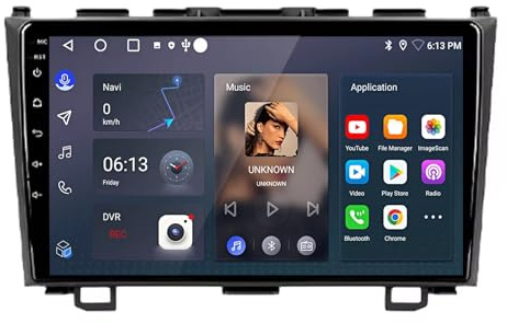 Radio Macchina Touch Screen per Honda CRV CR-V 3 2007-2011 Car Radio con Bluetooth Vivavoce, con Hd Touch Screen Supporta Navigazione, Bluetooth, 8 Nucleo 4G+64G