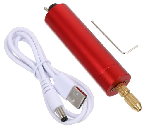 Ciieeo USB Gravierstift Elektrischer Gravierer aus Metall Rot 0,7 1,2mm Spannbereich zum Ätzen für Schmuck und Anhänger Selbstgemacht Gravur Zufällige Farbe