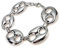 Pulsera plata ley 925m calabrote 19cm. grande liso continuo mujer