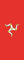U24 Fahne Flagge Isle of Man im Hochformat Premiumqualität 80 x 200 cm