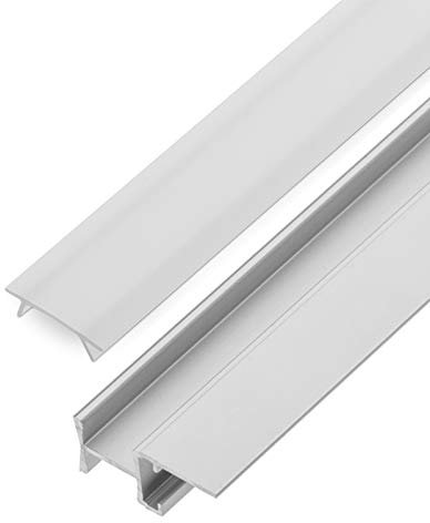 10 x Profilé-49 LED Profilé de Bord en Verre pour 3 Bandes LED (haut/bas/intérieur) jusqu'à 10 mm de Largeur en