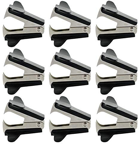 ZZTX 9 Pack Staple Remover Black