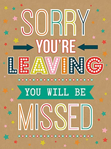 Piccadilly Greetings Modern Large Card Leaving - 12 x 9 inches,Green