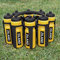 Ziland Academy Easy Squeeze Water Bottle Set - [8 x 700ml Bottles 1 x Carrier] [Choose Your Colour] Designed for Sport Teams (Yellow - Black Carrier)