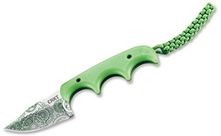 CRKT Unisex – Erwachsene Minimalist Bowie Gears Feststehendes Messer, Grün, 17 cm