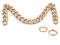 DIY Schwere Klobige Aluminium Metall Geldbörsen Tasche Griff Riemen Kette Schultergurt, Handtaschen Umhängetasche Dekoration Kette, Tasche Zubehör Charms (Glänzendes Gold)
