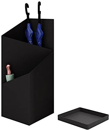 Porta ombrelli Portaombrelli Moderno in Bianco E Nero,Portaombrelli in Metallo in Ferro,Secchio Portaombrelli Utilizzato per L'ingresso Dell'hotel Aziendale per L'home Office,con Leccarda