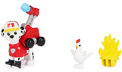 PAW PATROL 6065251, Big Truck Pups, Marshall Action-Figur mit Rettungsdrohne zum Anheften, Kabine als Hauptquartier und tierischem Freund, Kinderspielzeug