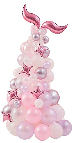 Ginger Ray Lot de 80 ballons en forme de queue de sirène pour enfants et filles
