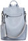 BOSTANTEN Damen Rucksack Leder Anti Diebstahl Reiserucksack 2 in 1 Schultertasche Groß Blau