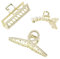 BELICOO 3 Stücke Haarklammer Metall, große Haarklammern Banane Haarspange Starke Halt Haarspange Clips, Haarspange Clips Haarzubehör für Frauen und Mädchen (Gold Perle)