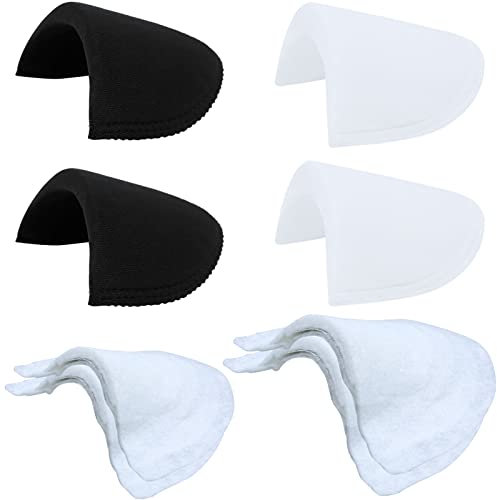 4 Paar Schulterpolster Schwamm Schulterpolster aus Baumwolle zum Einnähen Schulterpads Schulter Push up Pads für Frauen Männer Blazer Anzug Jacken Mantel Kleid Kleidung Nähen Zubehör (4 Größen)