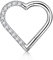 Longbeauty G23 Titan 16G Klicker Herzform Piercing Ring Segmentring Ohrpiercing Daith Helix Tragus Knorpel Ohrringe, Silber, 10MM, 1 Pcs