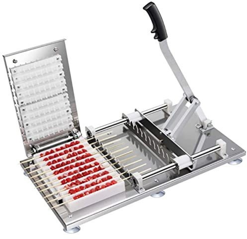 10 Hole Kebab Maker Stainless Steel Skewers Kebab Box String Meat Machine BBQ Box for preparing Meat/Vegetables/skewers/kabobs/Meat Cubes