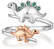 Dinosaurier Ring 925 Sterling Silber Verstellbarer Mutter Dinosaurier Ringe Schmuck Dinosaurier Geschenk für Mädchen Mutter...