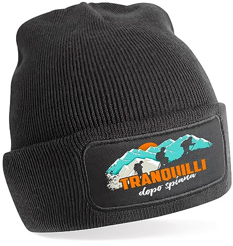 TeeDesign Berretto Divertente Montagna. Abbigliamento per Uomo Donna Ragazzo e Ragazza per Escursioni Trekking - Cappello Montagna