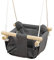 AIYAPLAY Columpio para Bebés Columpio Infantil de 9-36 Meses con Asiento Acolchado y Cuerdas Ajustables Carga 70 kg para Interiores y Exteriores 40x40x110-180 cm Gris Oscuro