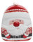 POWERHAUS24 Blechdose Weihnachtsmann mit echtem Pompon, Aufbewahrung, Dekoration, Geschenkbox zu Weihnachten, lebensmittelecht, 14,5 x 17 cm, Weihnachtsedition inkl. 2 Rezepte