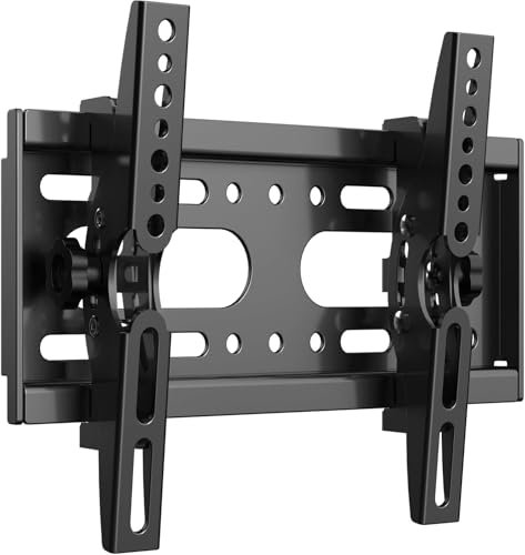 JXMTSPW TV Wandhalterung Neigbar für 14-42 Zoll LED LCD OLED Plasma Flachbildfernseher, 32 38 40 Flach Curved Fernseher oder Monitor, TV bis zu 25kg, Max VESA 200x200mm Fernseher Halterung Kippbar