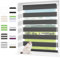 Wudomi Doppelrollo Klemmfix ohne Bohren Anthrazit 50x130cm(BxH),Lichtdurchlässig und Verdunkelnd Duo Rollo,Klemmrollo Seitenzugrollo für Schlafzimmer, Badezimmer, Wohnzimmer Fenster und Tür