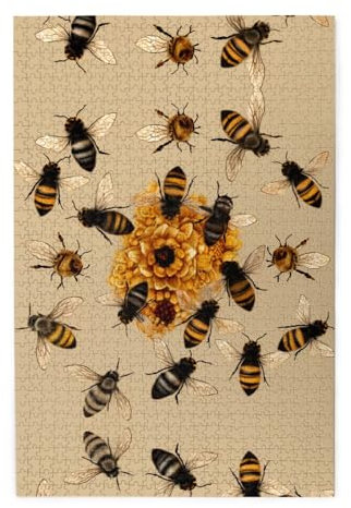 Honey Bees 1000 Holzpuzzles in Kunststoffboxen (vertikale Version), die interessante Puzzles für alle Altersgruppen sind