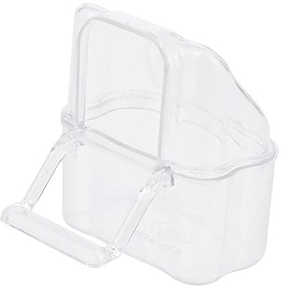 DOITOOL Transparenter Vogelkäfig Futterautomat LED-Licht für Aquarien männliches Spielzeug geflochtener Grasball Vogelfutterspender Vogelfütterer Plugin Haustierzubehör