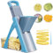Mandoline Slicer for Kitchen Upgraded, Bigger Port Food Slicer Vegetable Chopper Potato Fry Cutter, Adjustable Thickness, Julienne & Dicer Salad Chopping Artifact