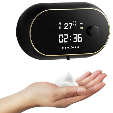 Automatischer Seifenspender Wandmontage, USB Wiederaufladbar Elektrischer Handseifenspender Pumpe mit IR-Sensor, Smart Elektrischer Spender für Küche & Bad(Eisenhaltig)