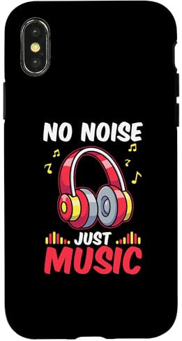 Hülle für iPhone X/XS Silent Disco Kopfhörer Kein Lärm Nur Musik