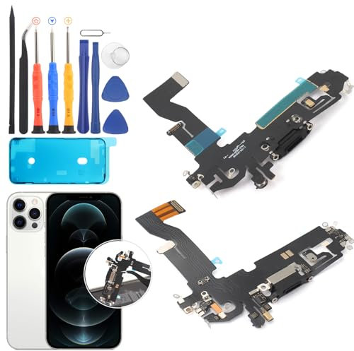 RongZy Ladebuchse Kompatibel mit iPhone 12/12 PRO USB Dock Connector für iPhone 12/12 PRO Flexkabel Ladeport Ladebuchse Ersatz