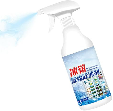 Zuasdvnk Fridge Freezer De-Icer Spray - 500ml Refrigerator Defrosting Deicer,Refrigerator Cleaner Solution, Food Grade Liquid Descaler, Effective Safe For Cooling Enhancement