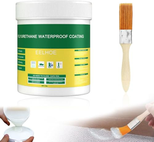 Rhinostrong Sigillante Invisibile Impermeabile, Colla Poliuretanica Trasparente Con Pennello - Rivestimento Impermeabilizzante (100g)