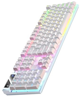 Tastiera per giochi cablata,Tastiera per computer cablata - Tastiera meccanica a 104 tasti - Tastiera per computer luminosa, tastiera da gioco per PC Gamer, computer desktop