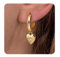 Dochais S925 Ohrringe für Damen Mädchen14 Karat Vergoldet Hypoallergene Huggie Creolen mit Blitz/Kreuz/Stern/Münz/Perlen Ohrringe Knorpel Tropfen Sehr Hautverträgliche Goldenes Herz