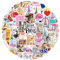 Bric Dodo 50 Stück Paris Aufkleber Auto Laptop Telefon Gitarre Skateboard Motorrad Fahrrad Eiffel Tower France Stickers Set Vinyl Wasserdicht Aesthetic Aufkleber für Jugendliche Kinder Erwachsene