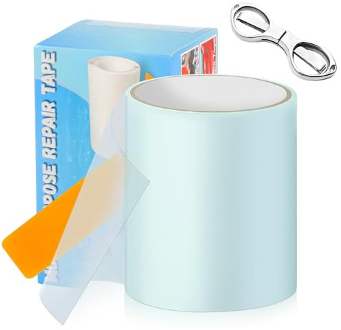 Ksvaye Pool Reparaturset Unterwasser, 10cm X 2.15m Pool Flicken Selbstklebend Set, 0.3mm Verdicken PVC Pool Flickzeug Klebeband Wasserdichtes für Wasserbett, Poolfolie, Schlauchboot, Luftmatratze