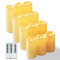 Homemory Flackernden Flammenlose Kerzen, Outdoor Wasserdicht Batterie Betriebene LED Kerzen mit Fernbedienung Timer, Elektrische Gefälschte Kunststoff-Kerzen, Elfenbein, 12er-Set