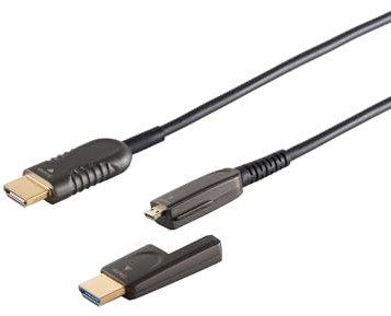 Kabelbude.eu Optisches HDMI Verlegekabel-Set, 4K, 7,5m