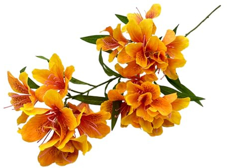 BQEE Fiori di azalea artificiali, 3 pezzi, bouganville finte, vegetazione realistica in seta per centrotavola, decorazione per casa e ufficio, creazione di ghirlande, diversi colori (arancione)