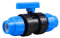 Wzzy Gurden Valvola a Sfera in polietilene da 25 mm, in plastica, Raccordo a 2 Vie, per Tubo in PE da 25 mm (Blu)
