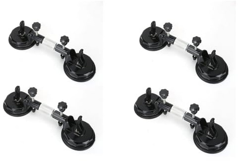 Trintion Suction Lifter 4PC 50KG Dual Cup Vacuum Tile Leveling Tool | 4-pack dual cup suction lifters with 50KG capacity, strong vacuum grip tools for joining and leveling glass, ceramic tile